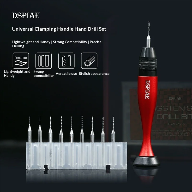 Aluminum Alloy Hand Drill Set AT - VHDS - Model Tools for Assembling, Drilling and Modifying Gundam Figurines