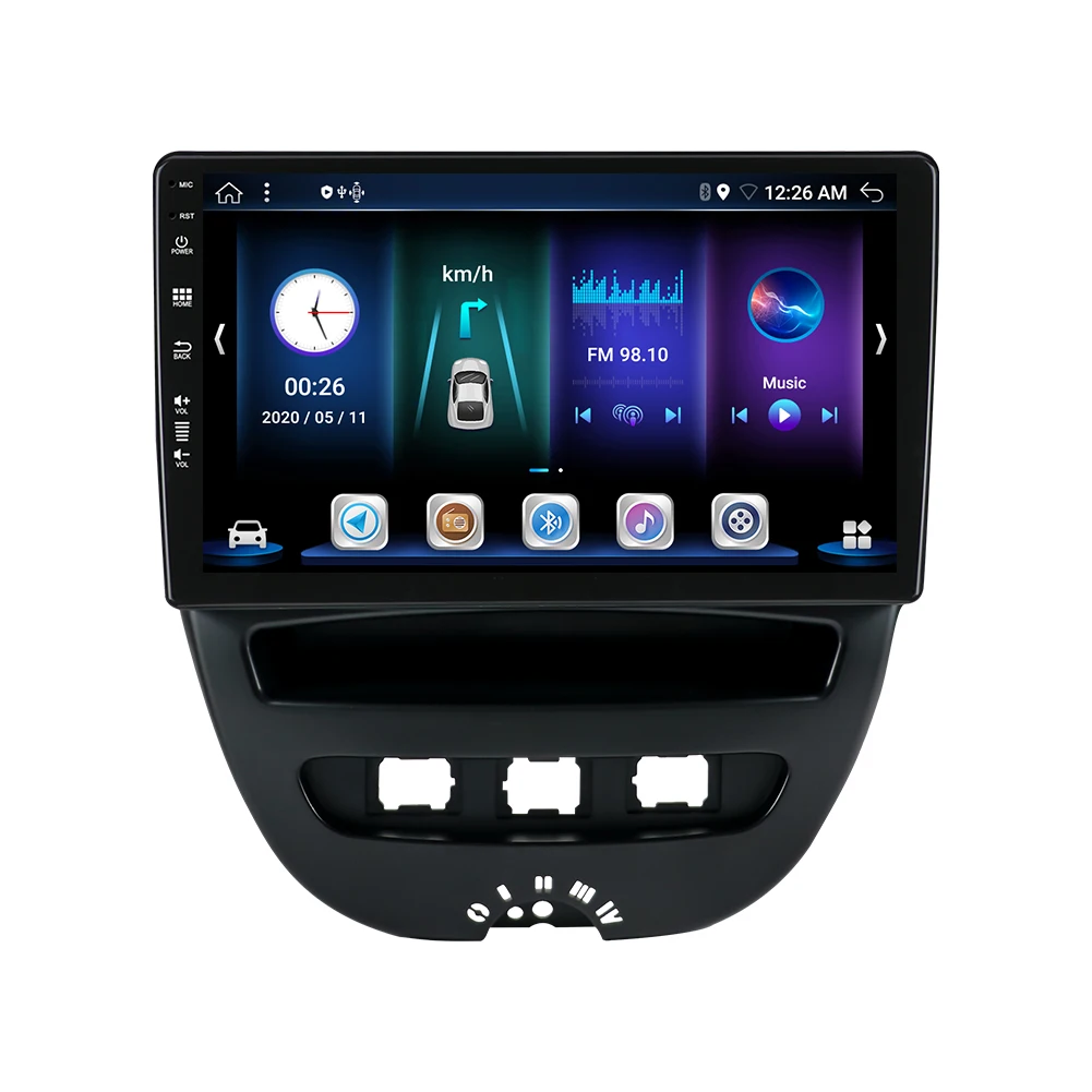 car dvd player sale Vehicle navigation built in 360 degree reversing image android  radio 10 inch   for P-eugeot 107