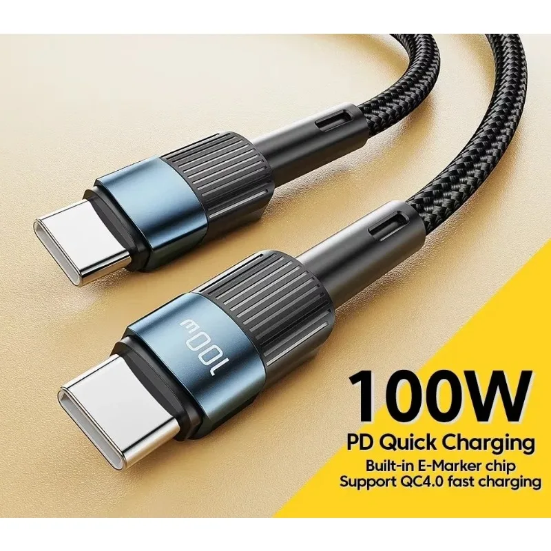 0.5m-3m 60/100W USB Type C To USB C Cable USB-C PD Fast Charging Charger Wire Cord For Macbook Samsung Xiaomi Type-C USBC Cable