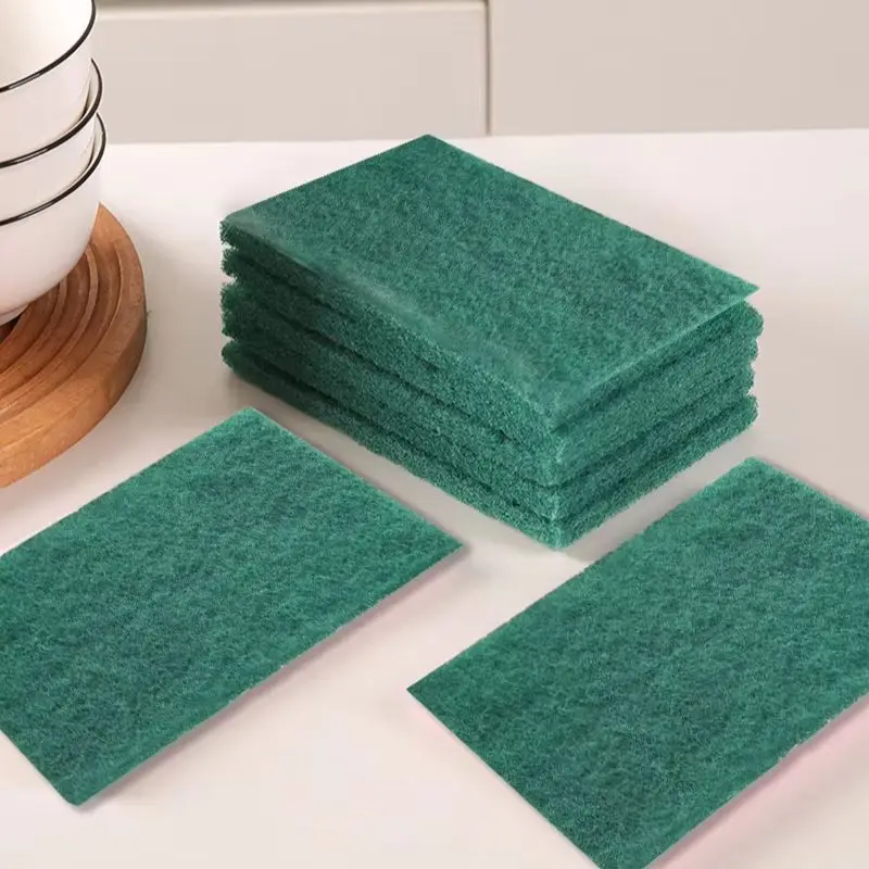 10/20/30PCS Scrub Pads Household Kitchen Oil Removal Dishwashing Pot Pads Scratch Free Multipurpose Reusable Cleaning Dishrag