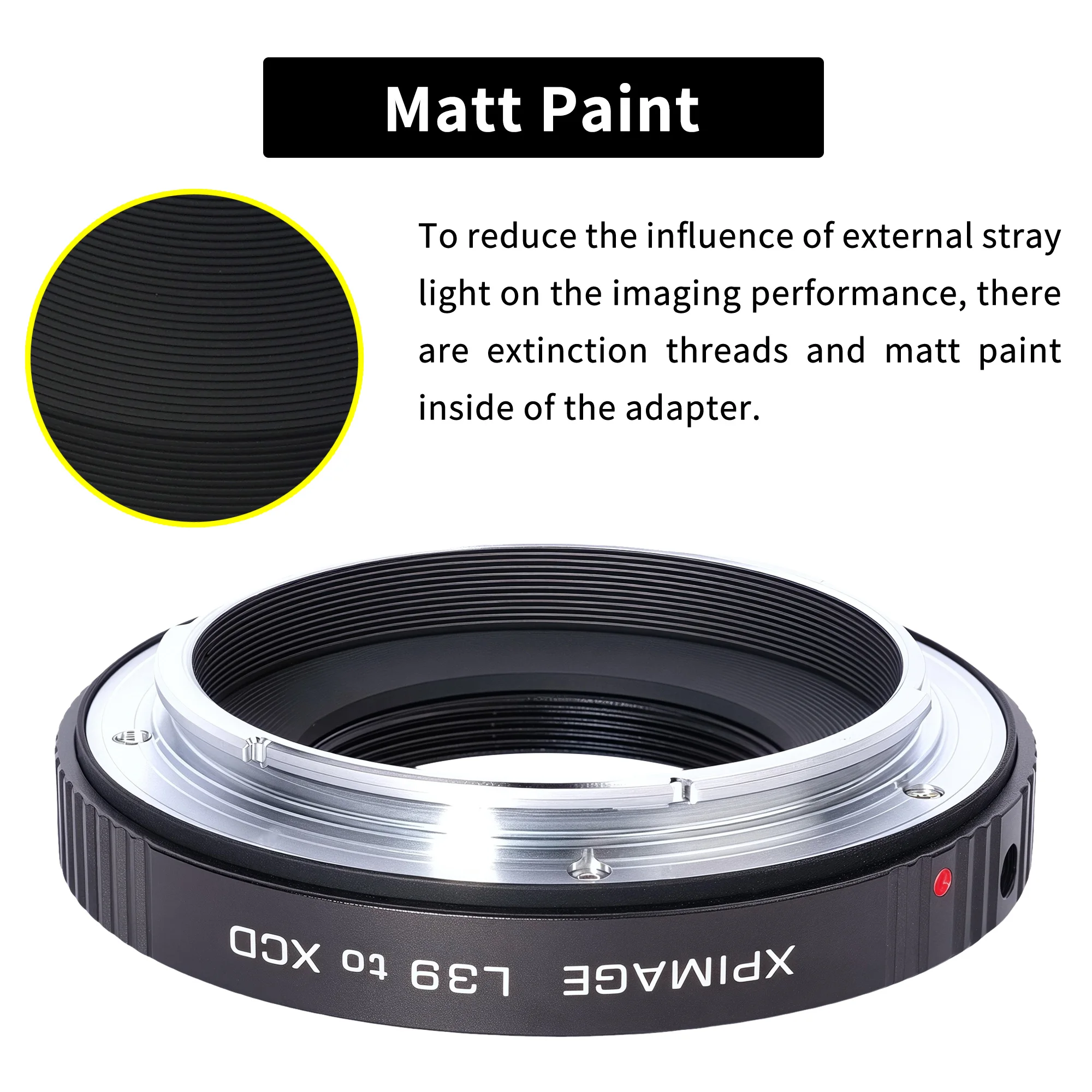 XPIMAGE Lens Mount Adapter Ring Compatible with Leica L39 LTM Thread Lens to Hasselblad X System XCD