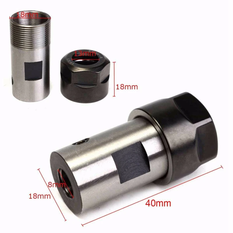 10Pcs Er16 Spring Collet With 1Pcs Motor Shaft 8Mm Extension Rod Holder CNC Milling Tool Engraving Machine 1Mm-10Mm