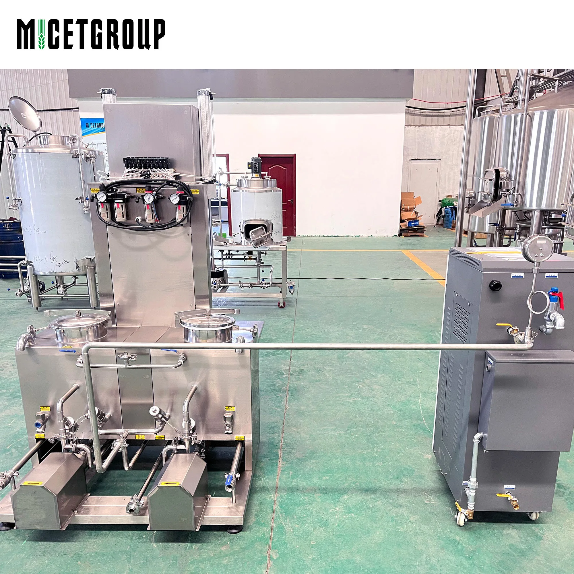 MICET Tecnología automática de lavadora de barriles de 2 cabezales Limpieza efectiva de barriles Máquina de cerveza a la venta