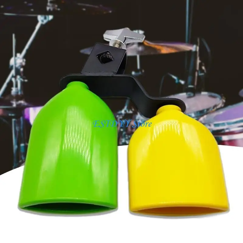 

G6DE Double Mounted Bells Percussion Instruments Bicolor Cowbell High and Low Tones
