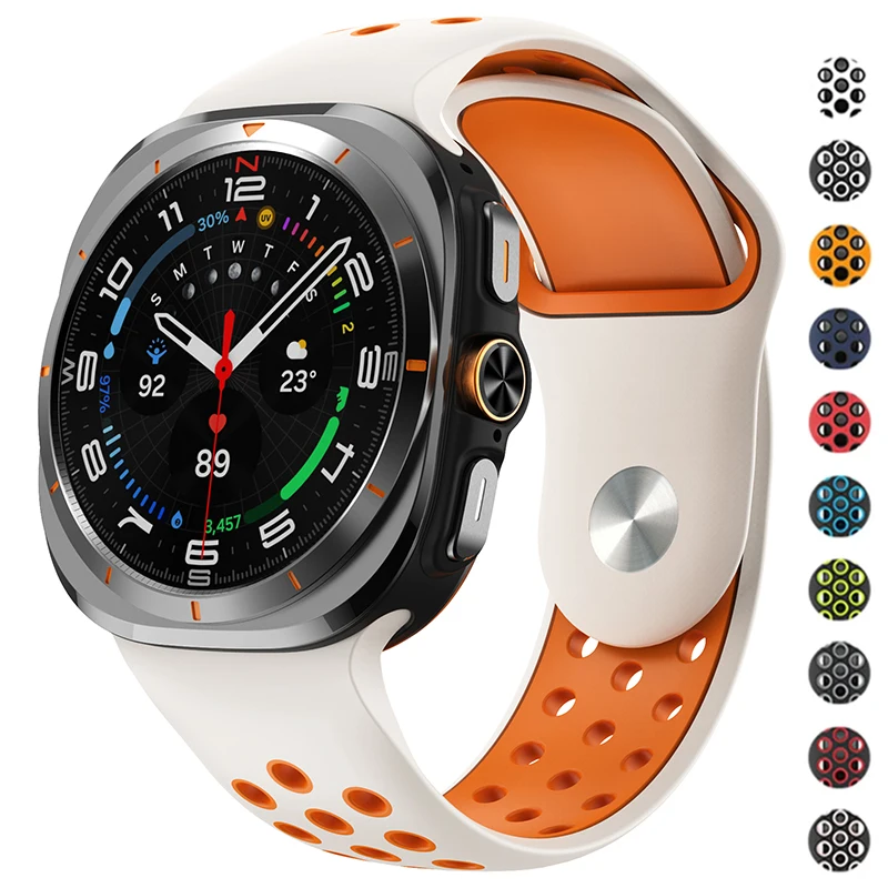 

Для Samsung Galaxy Watch 7 Ultra ремешок 47 мм аксессуары correa спортивный силиконовый браслет для Samsung Galaxy Watch ультра-ремешок 47 мм