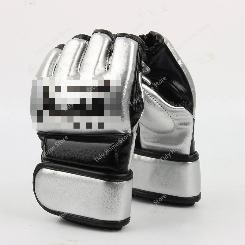 

Боксерские перчатки для ММА с половиной пальца, искусственная кожа, тренажеры для тхэквондо, боевых саньев, каратэ, муай-тай, тренировочное оборудование для бокса