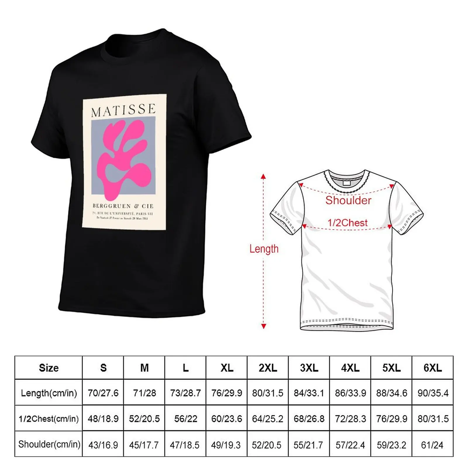 Henri Matisse Design Matisse Merch T-Shirt Clothing Short sleeve tee customizeds cheap stuff clothes for men