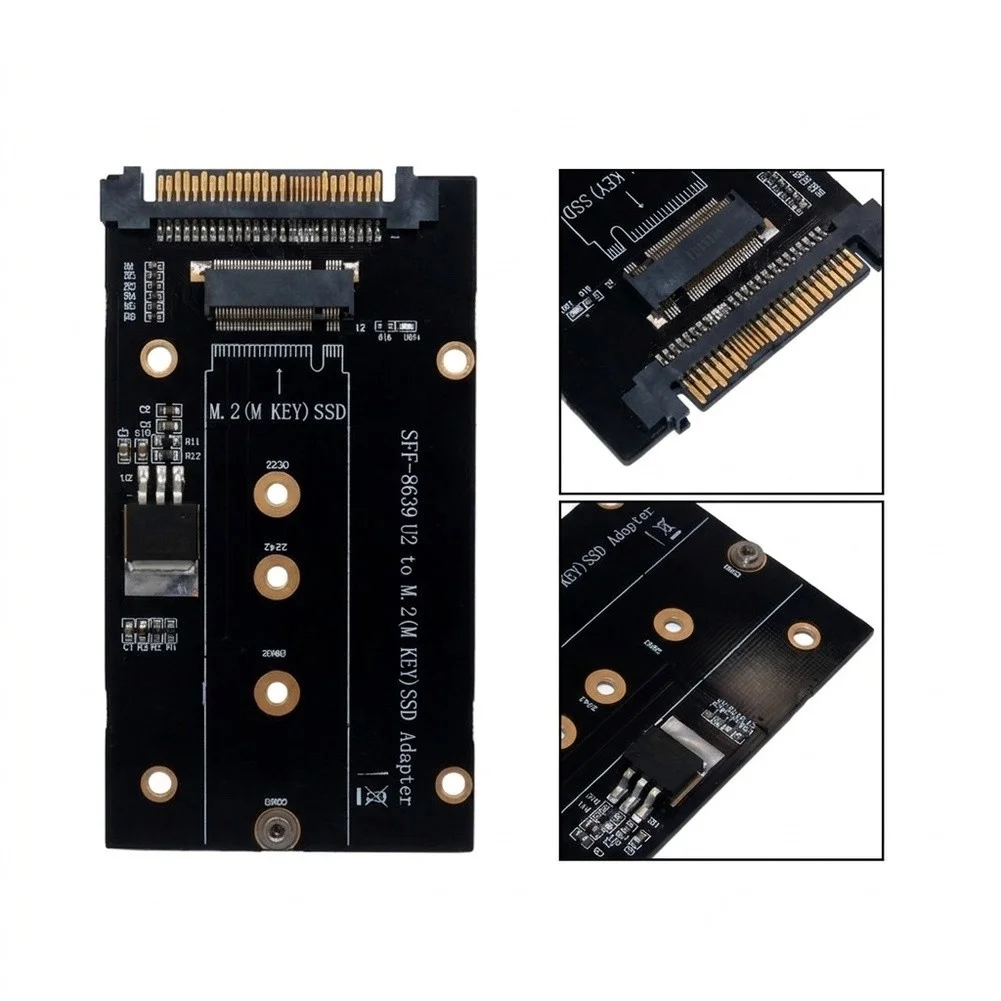 PCIe-Based U.2 to Key-M Adapter Card for NVMe SSD Integration into U.2 Equipped Servers Industrial PCs and Workstations