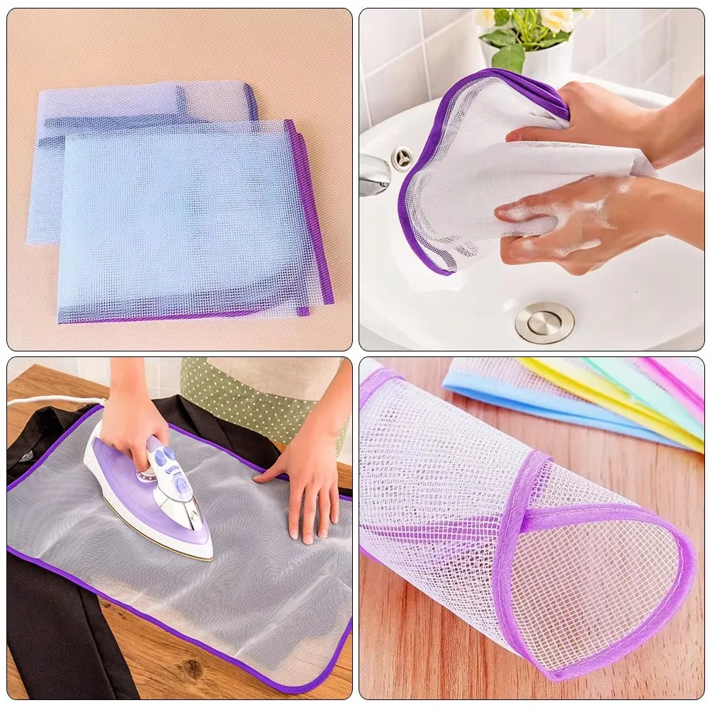 1/3pcs Cloth Protective Press Mesh Insulation Ironing Board Mat Cover Against Pressing Pad Mini Iron Random Colors