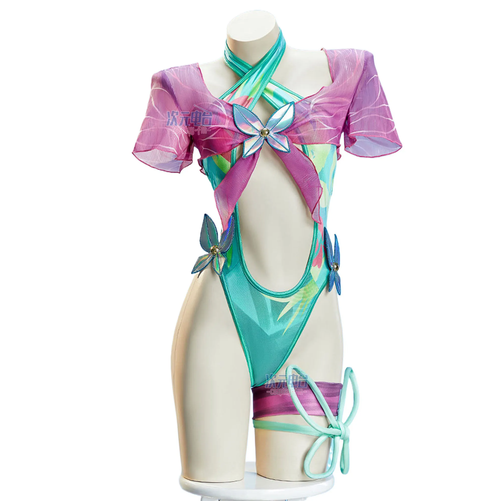 

Game Psylocke Cosplay Costume Lovely Swimsuit Game Rivals Uniform Sexy Summer Beach Suit Party Role Play Outfit Women