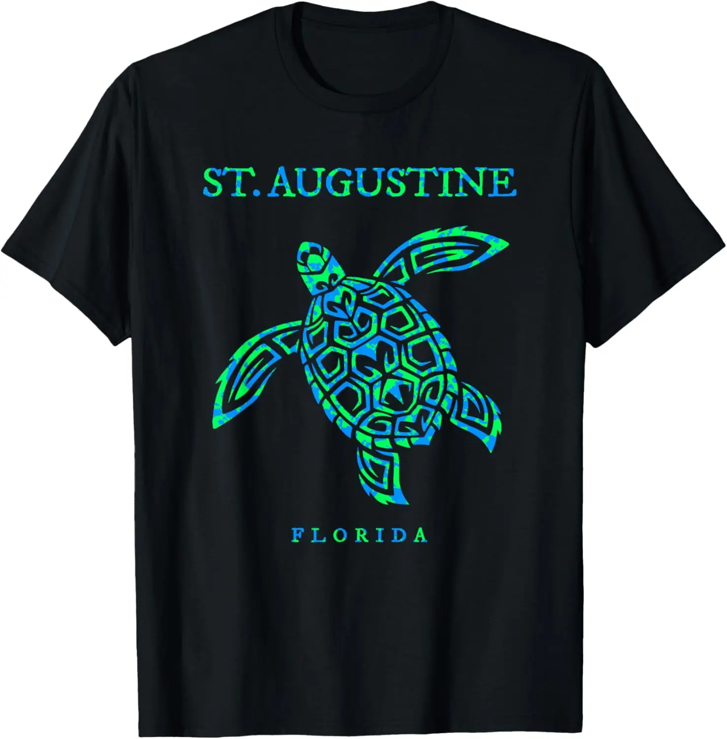 

Футболка Tribal Sea Turtle St Augustine Florida с рисунком, дышащая хлопковая футболка с короткими рукавами
