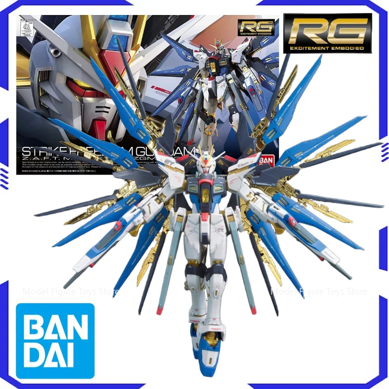 

Bandai Genuíno 1/144 RG-Strike Freedom Gundam Model Kit Anime Warrior Component Model Anime Character Toy Boy Holiday Gift