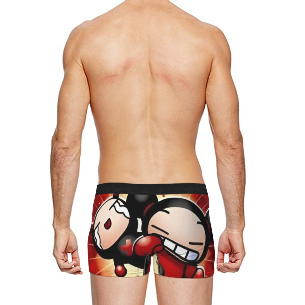 Simpatico cartone animato Pucca Garu Boxer Mutandine da uomo Mutande Maschili Traspiranti Uomo Boxer Intimo per uomo