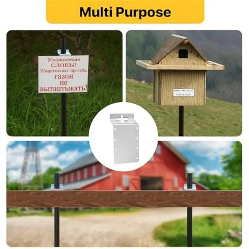 A19F-6 T Post Brackets,T Post Target Hanger,Fence Bracket For T Shape Fence Posts,T Post Corner Brace For Trail Camera Mount