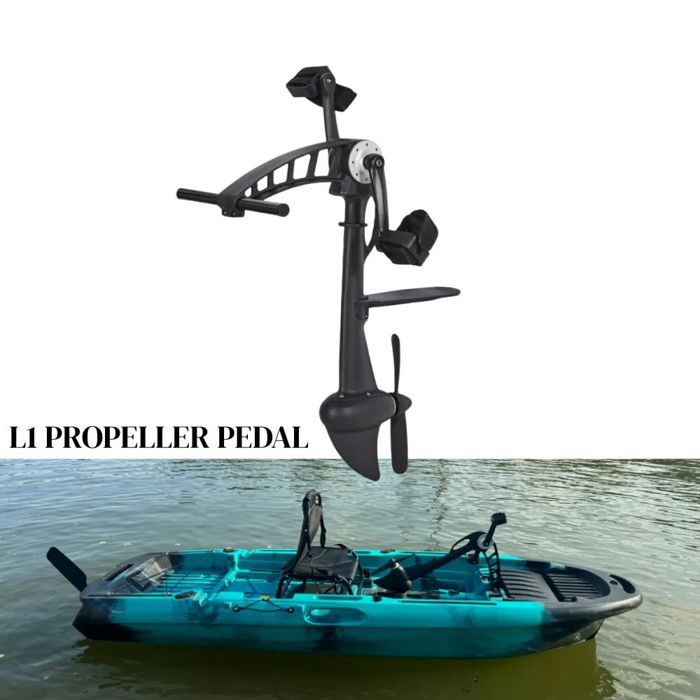 Aluminum Structure Pedal Propeller Drive System for Outdoor Fishing Kayak Suitable for Lake and River Water Environment