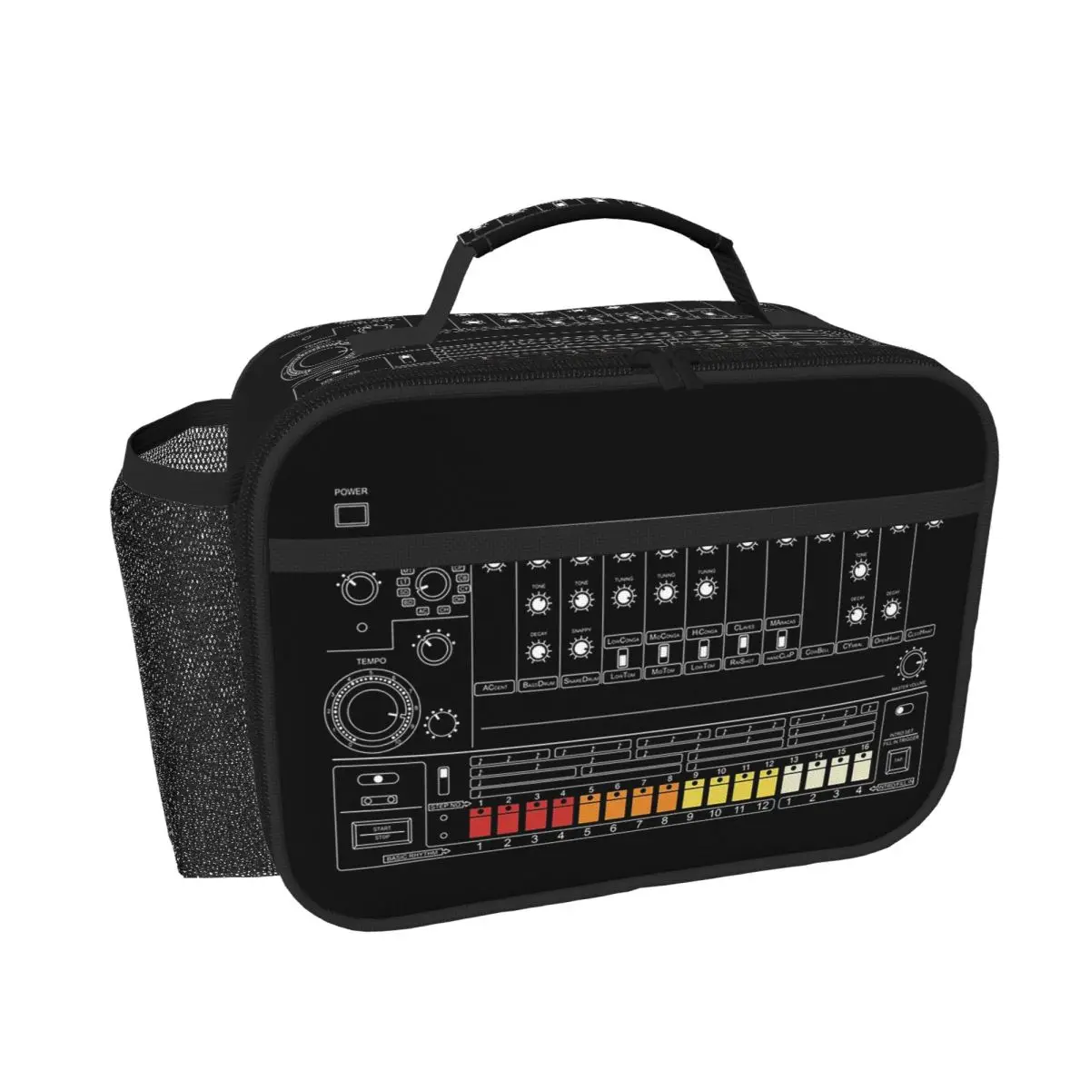 808 Vintage Drum Machine For Electronic Musician Insulated Lunch Bag for Women Children Food Boxes Thermal Lunch Box Tote