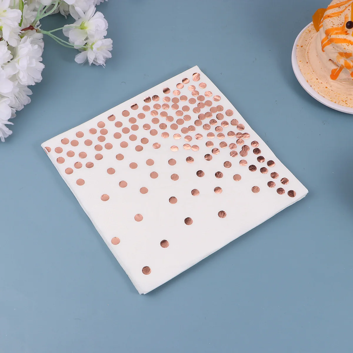 

50Pcs Disposable Printed Napkins Chic Pattern Friendly Paper Towels for Birthday Party Wedding Reception Decor Rose