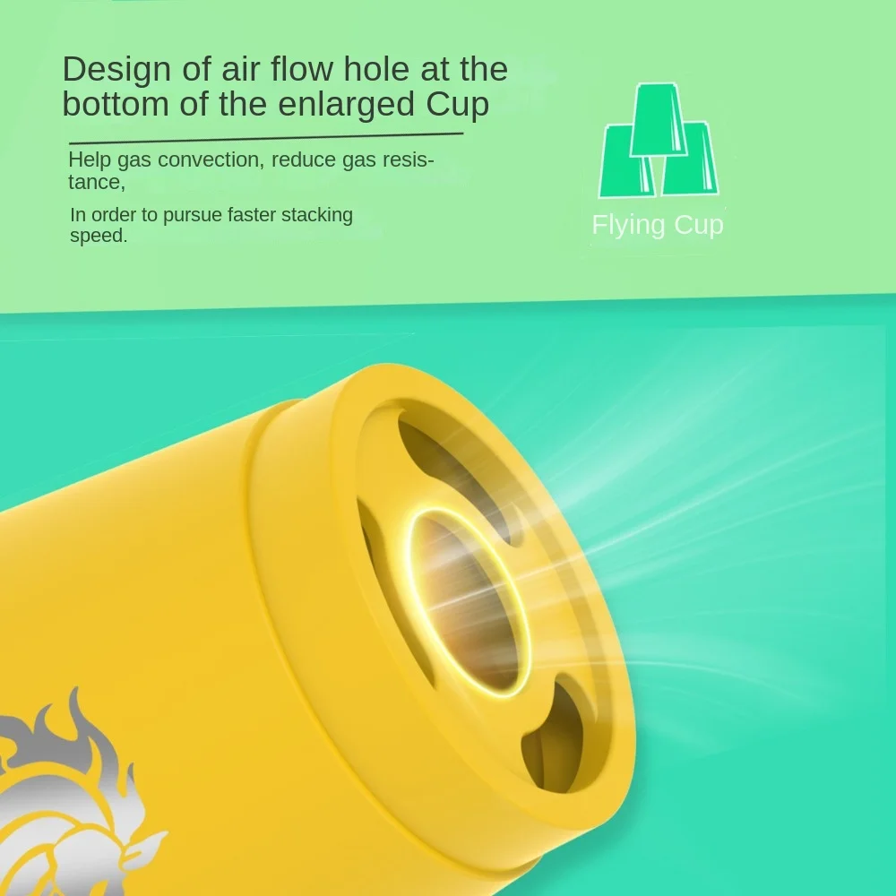 12pcs/set Cups Quick Stacks Cups Folding Cup Colorful Sport Stacking Cups Educational Plastic Sport Flying Racing Cup