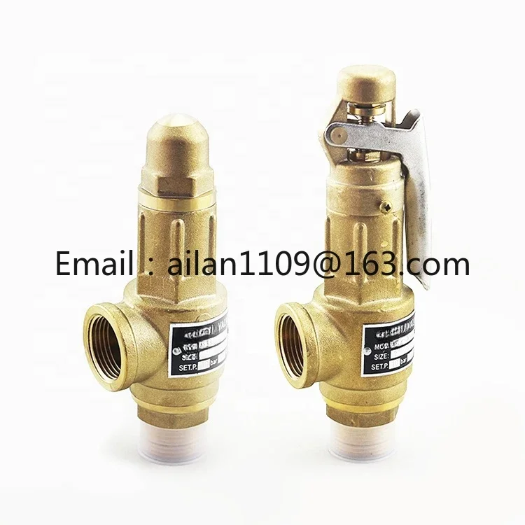 Air Safety Valve Spring Low Lift 1/8'' 1/4'' 3/8'' 1/2'' Safety Relief Gas Valve Brass Pressure Safety Valves