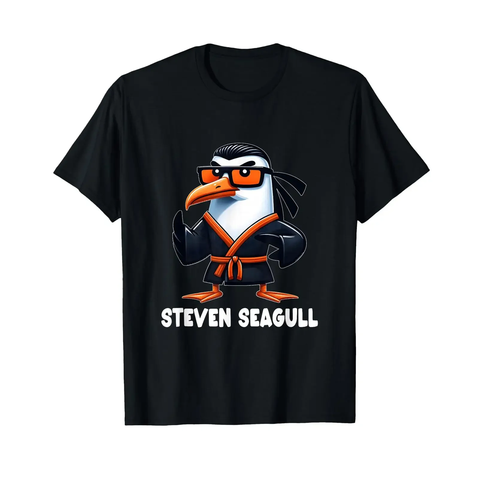 Steven Seagull Funny Martial Arts Lover T Shirt vintage Washed Stretched Versatile Soft fashion designer clothes Slightly
