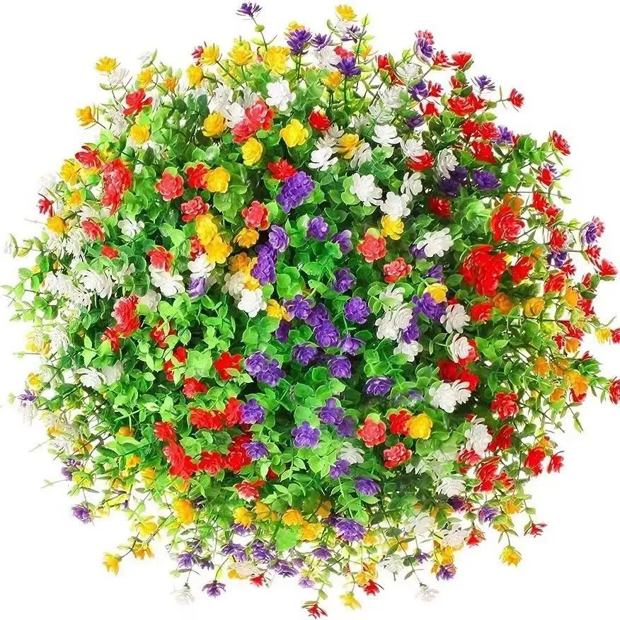 1/5pcs Artificial plant Flower Eucalyptus babysbreath Festival Wedding outdoor bonsai arch wall Home Christmas Diy Gift Hot sale
