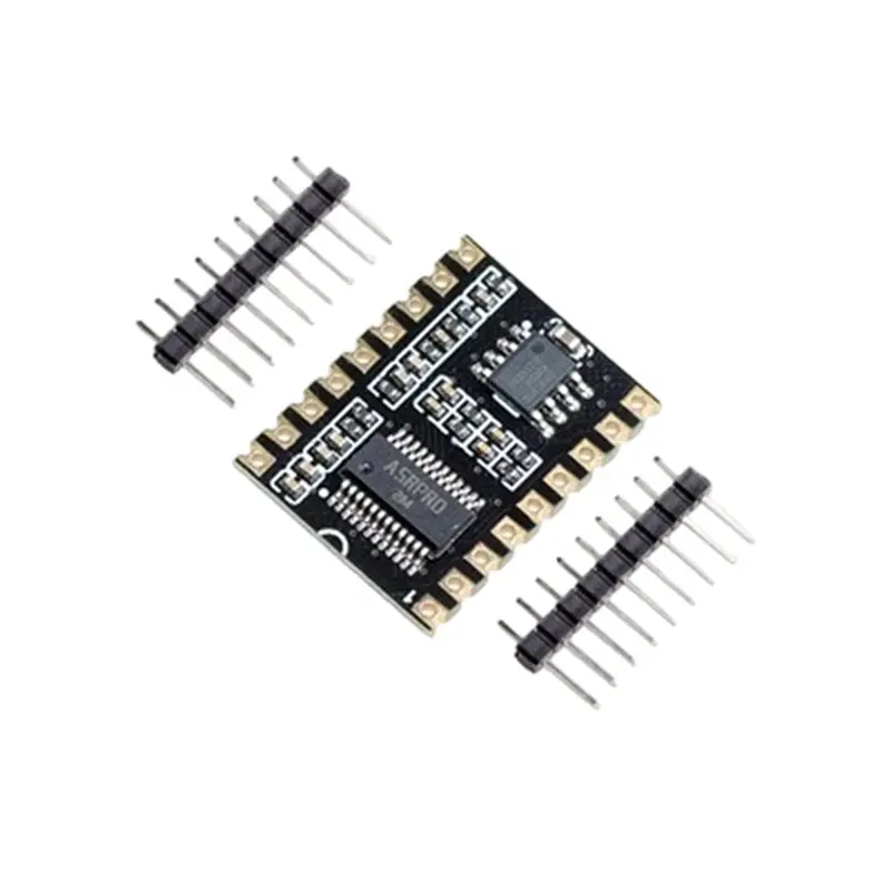 

Модуль управления распознаванием речи в автономном режиме FULL-AI ASR-PRO, контактные разъемы для основной платы, не пайкаются