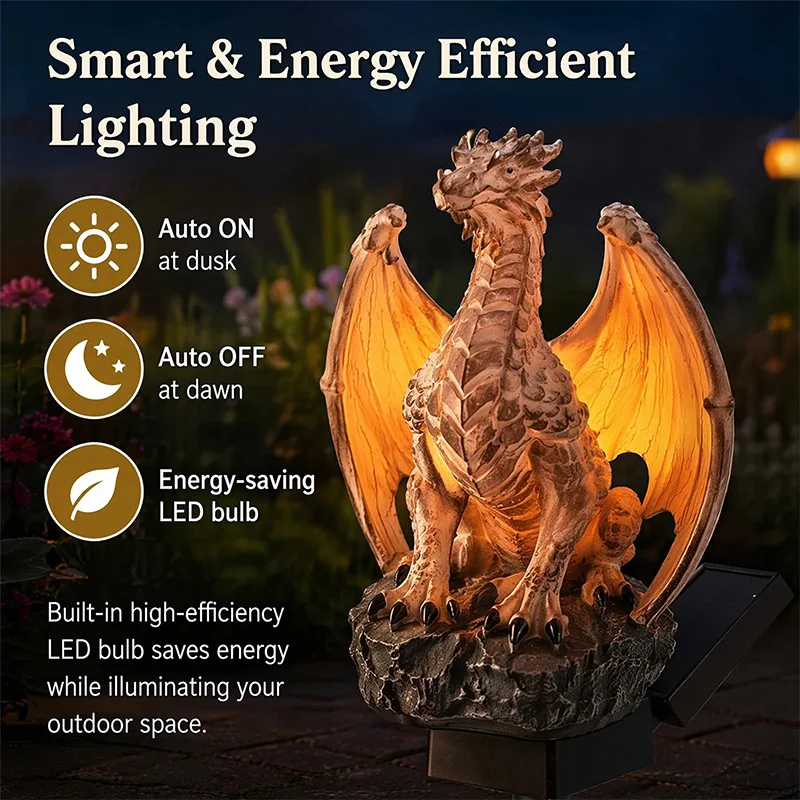 Lampe solaire de jardin Dragon - Outdoor Lighting Traditional avis et prix