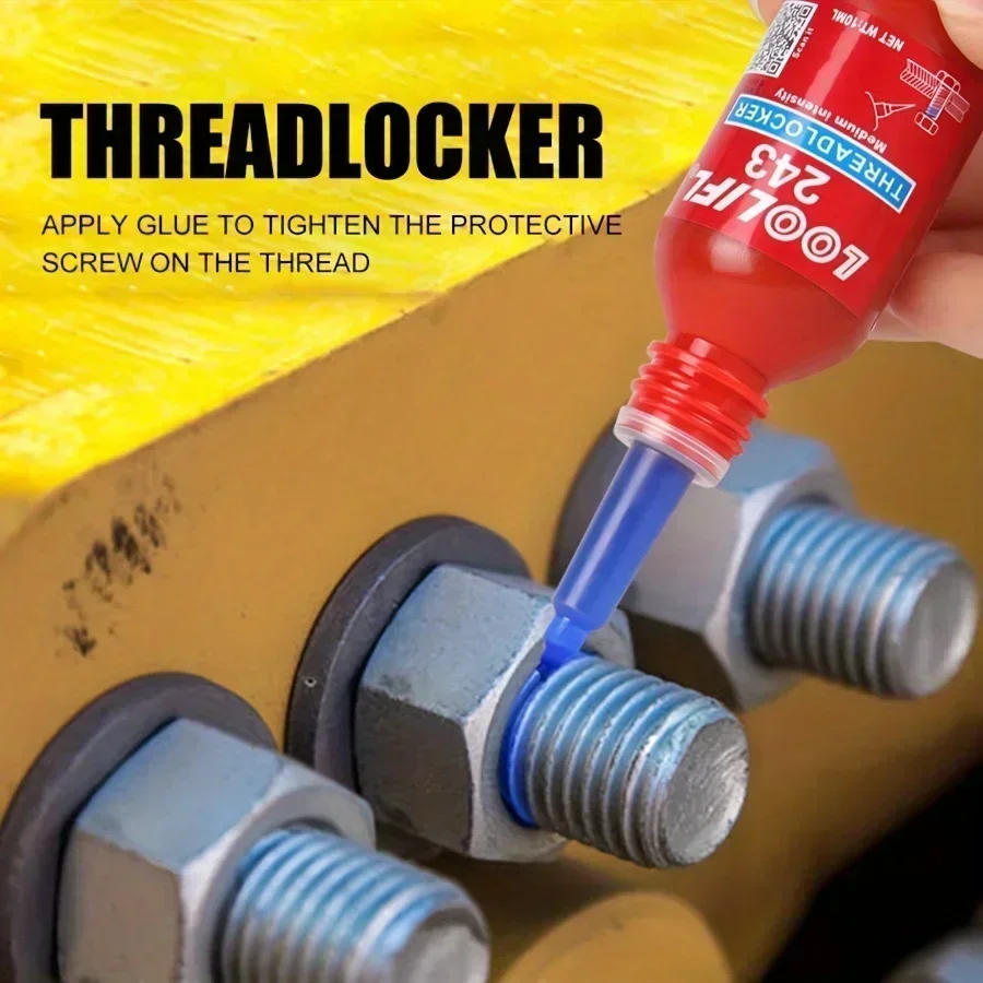 Adhesive 243 Anaerobic Screw Glue Strong Anti-slip Fastening Thread Locker High and Low Strength High-Temperature-Resistant New