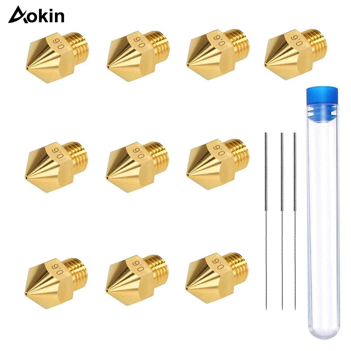 

14Pcs 0.2 0.3 0.4 0.6 0.8mm Ender 3 Nozzle MK8 3D Printer Extruder Brss Nozzle for Creality Ender 3 V2 Ender 3 pro Ender 5 CR-10