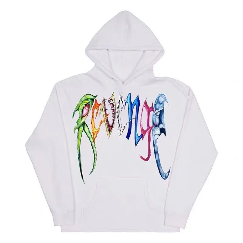 الربيع والخريف جديد التنين العظام الدخان الجمجمة طباعة نمط فضفاض مريح عصري متعدد الاستخدامات للأزواج مقنعين طويلة الأكمام ﻿