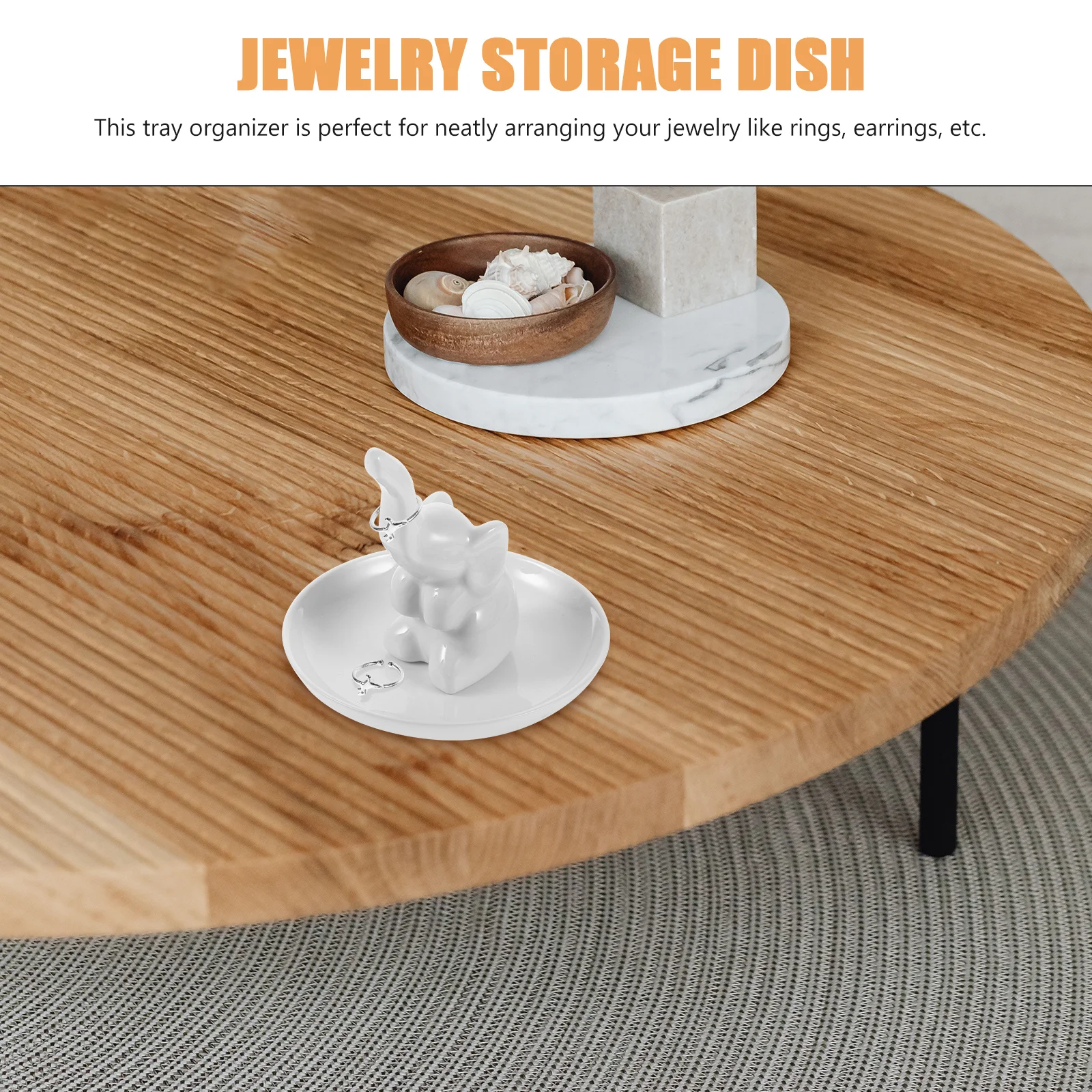 

1 шт. лоток для хранения ювелирных изделий, керамический держатель для сережек, органайзер для колец, декоративная тарелка для дня рождения, годовщины, свадьбы, подарок
