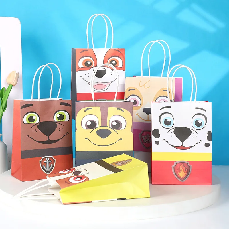 PAW 순찰 파티 선물 가방, 종이 사탕 가방, 할로윈 크리스마스 베이비 샤워, 어린이 생일 파티 장식 용품, 5 개