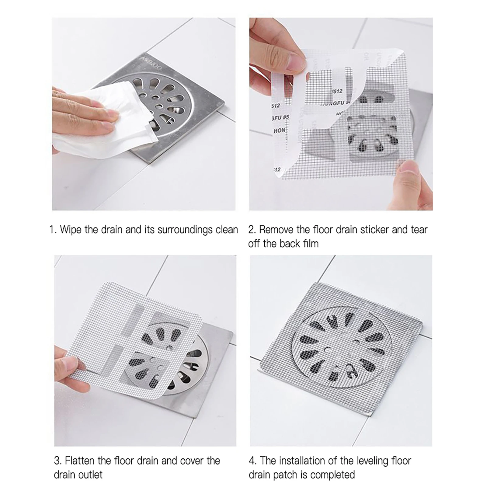 

Сетчатые наклейки для слива в душевой, предотвращающие засоры, подходят для кухонной раковины