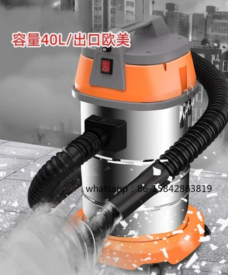 110V Bucket Vacuum Cleaner for Home and Car Wash, Industrial Dust Removal, High Suction for Both Wet and Dry Use