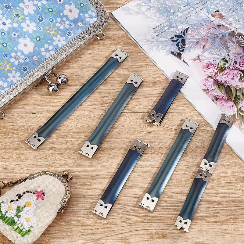 10cm Spring Lock Metal Internal Flexible Frame Wallet Accessory Pack Silver DIY Craft Project Supplies