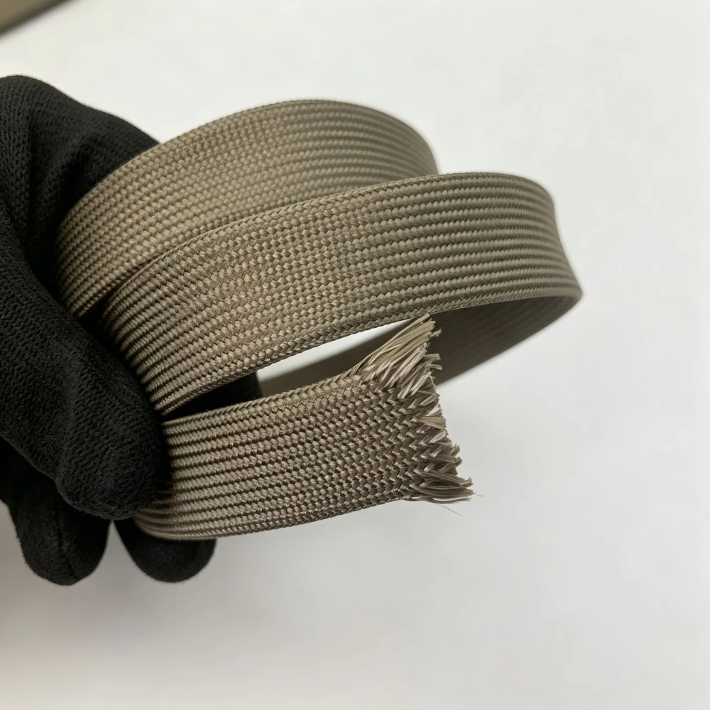 1/2/3/5/10M 1000Deg C Basalt Fiber Sleeve ID 1~20mm High-Temperature Sleeve, Mineral Fiber Braided Network Tube Fireproof Sleeve