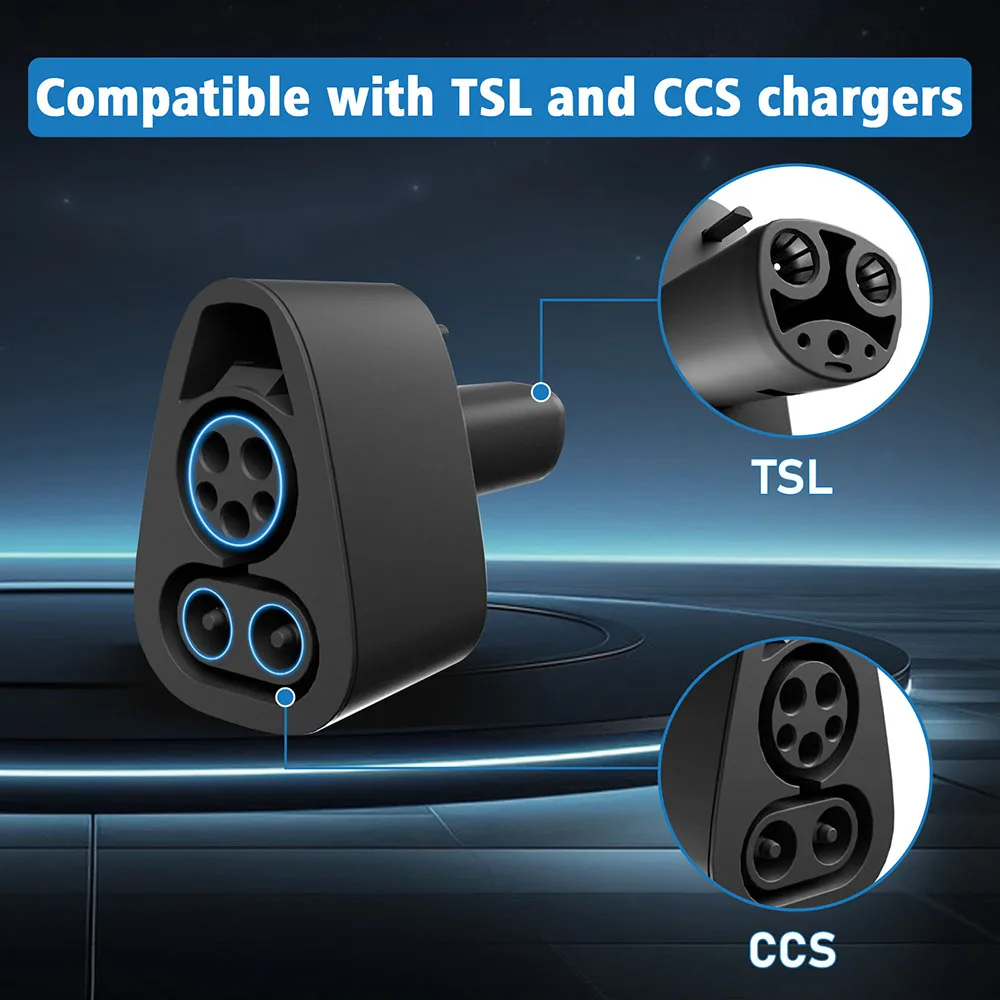 EV Charger DC Adapter CCS1 To Tesla 250KW Electric Vehicle Convertor Charging Station COMBO Converter For Tesla Model 3/Y/X/S