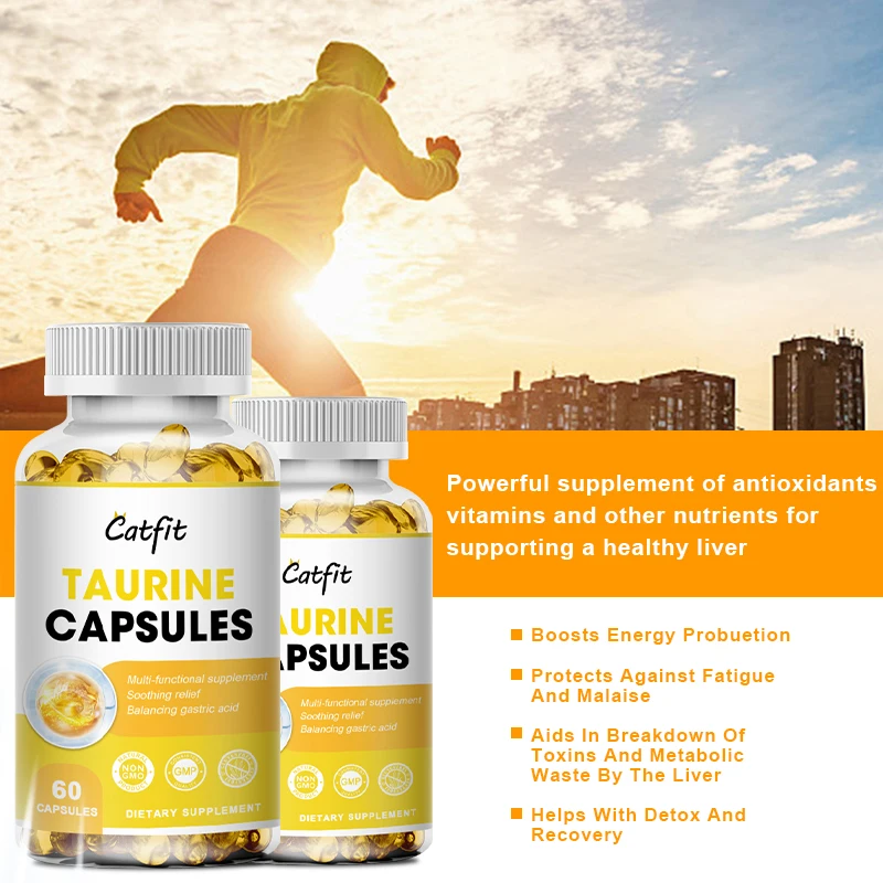 Taurine Supplements Capsule Reproductive And Nervous Development Vitamin Supplements Supports Cardiovascular Health