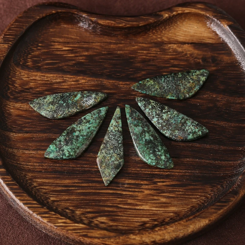 

6 шт., серьги из африканского бирюзового натурального камня, кулон, 18,4 г, модные аксессуары для изготовления ювелирных изделий для женщин, бусины из драгоценных камней