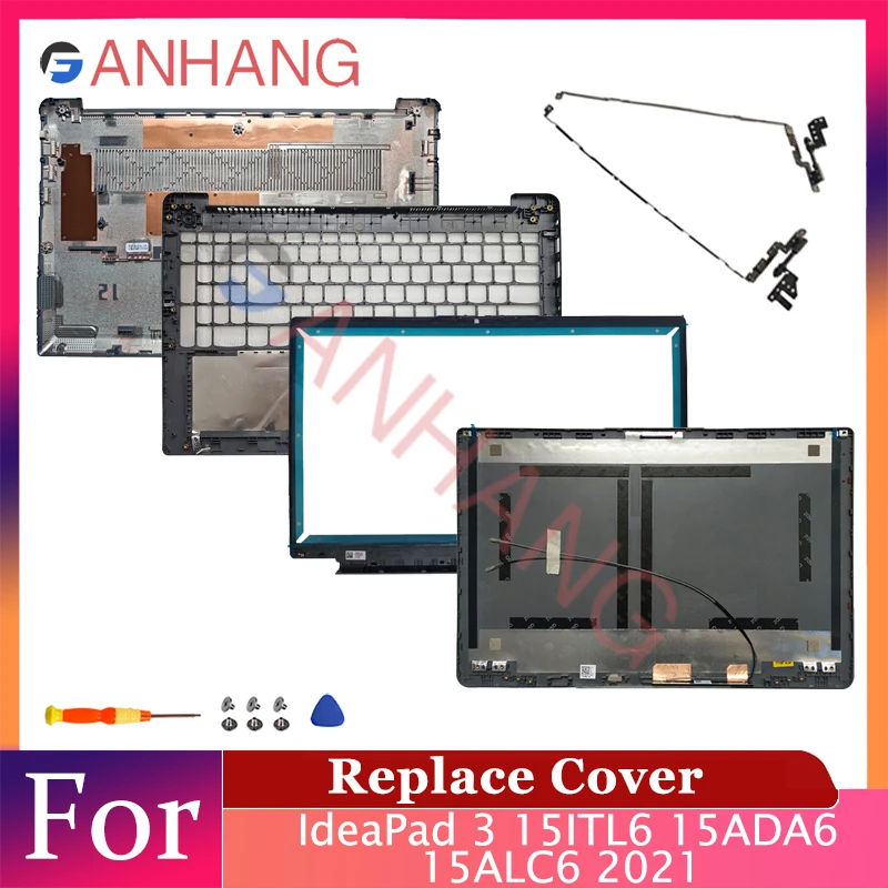 

New For IdeaPad 3 15ITL6 15ADA6 15ALC6 2021 Plastic LCD Back Cover/Front Bezel/keyboard/Palmrest/Hinges/Bottom Case HS560 15.6in