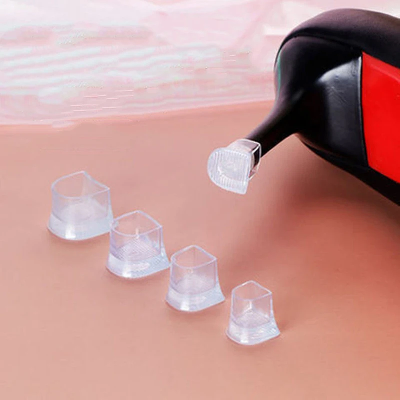 1Pair High Heel Protector Caps Anti Slip Noise Reduction Heel Tip Caps Wear Resistant Heel Shoe Repair Covers for Stiletto Heels