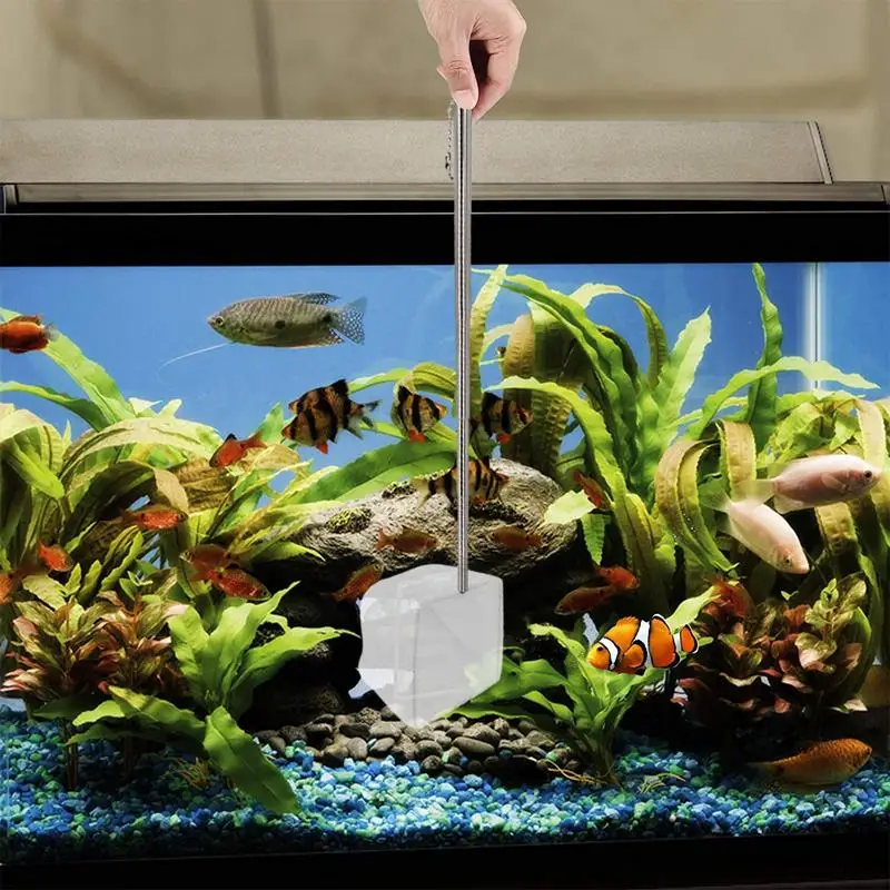 Fish Net Tank with Adjustable 5-15 Inch Long Handle Small Aquarium Net Goldfish Net Pond Net Shrimp for Small Pond and Pool