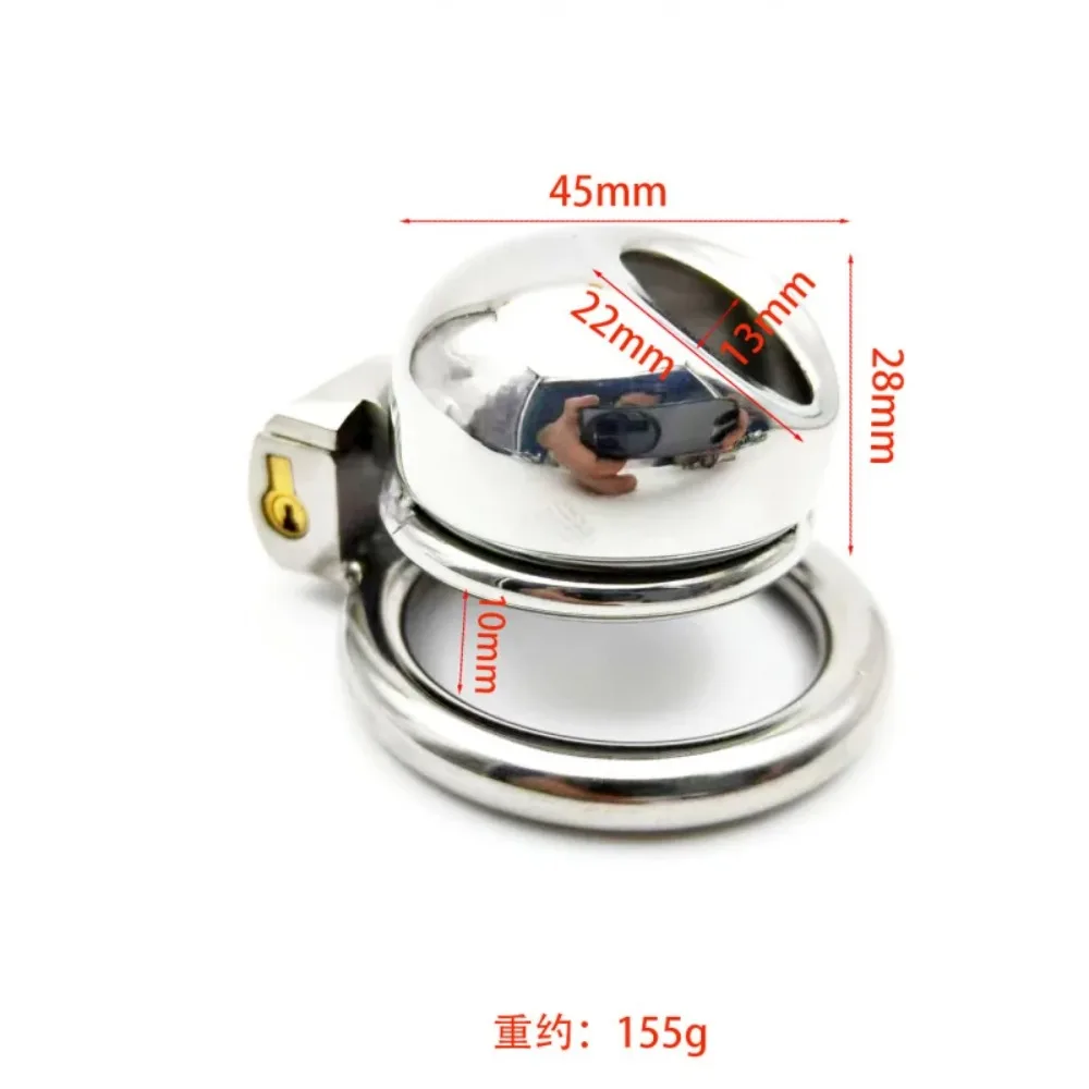 Metal Chastity Cage Stainless Steel Chastity Cage BDSM Anti-shedding Restraint Control Cock Ring Erotic Sex Toys For Men Gay view 2