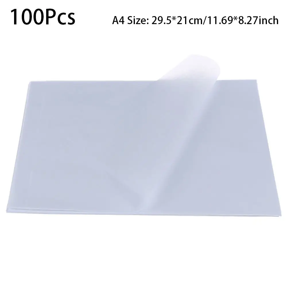 100Pcs Drawing Sheet A4 Tracing Paper Office Art Supplies For Student Sketching Paper White Translucent Calligraphy Writing
