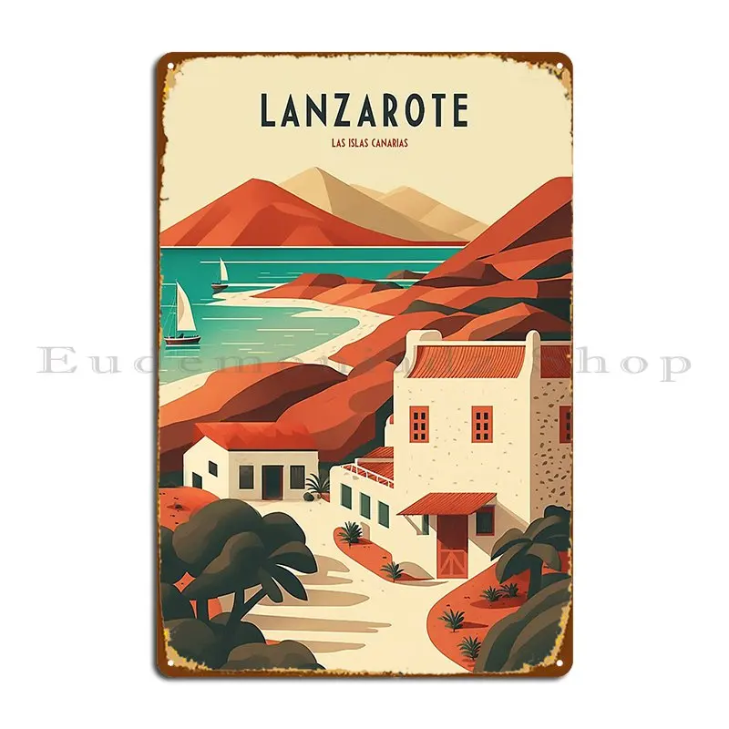 Винтажный постер для путешествий Lanzarote, металлический плакат для творчества, украшение, винтажный барный знак, постер