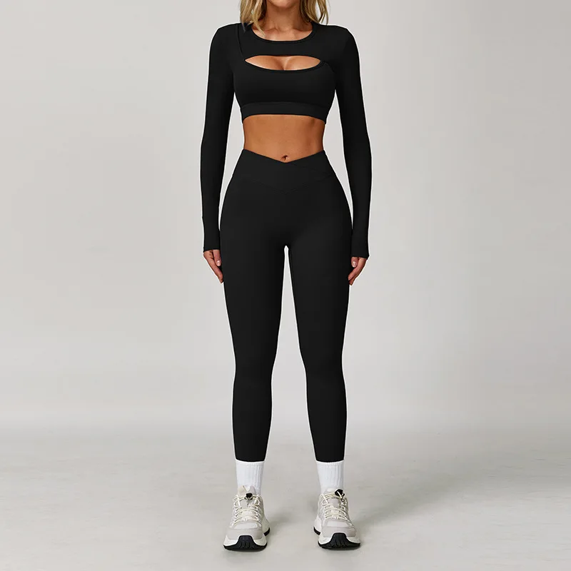 Sportswear Yoga Set 2PCS Gym Clothes Workout Outfits Yoga Suits For Women Tracksuits Fitness Set Sports Bra Running Gym Leggings image 5