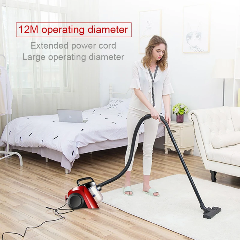 JIQI Rod Drag Vacuum Cleaner Handheld Electric Suction Sweeper Machine Carpet Dust Collector Mite Catcher Aspirator Brush Duster