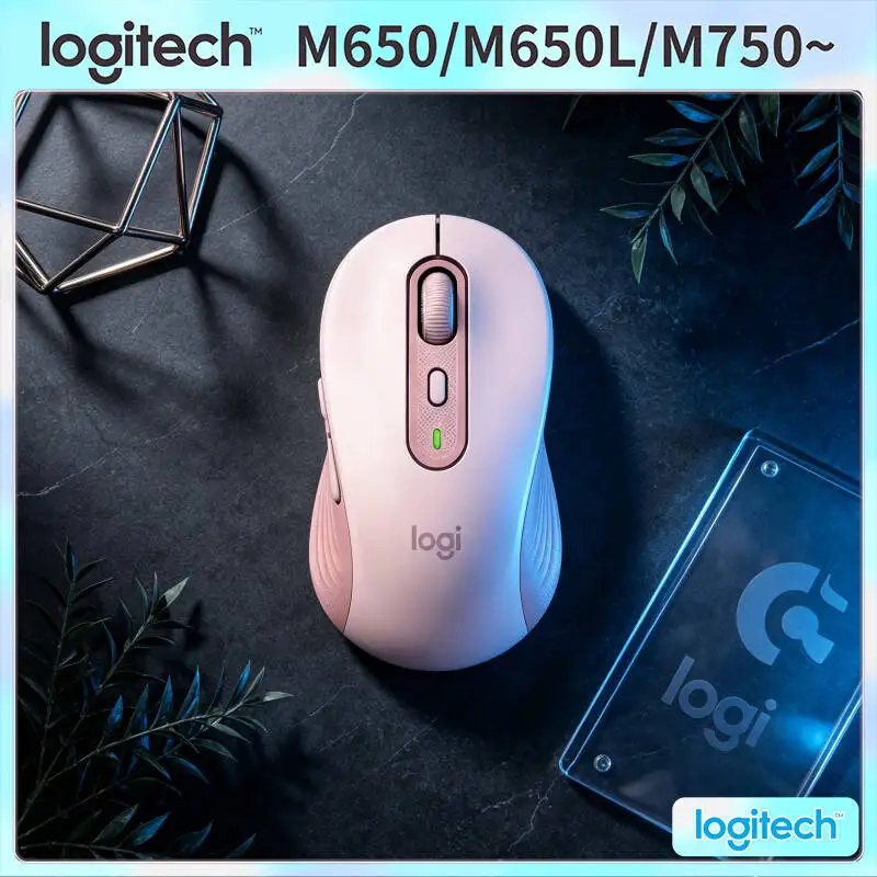 Logitech M650/M650L Wireless Mouse - Ergonomic Contour, 5 Programmable Buttons, SmartWheel Speed Modes, 20-Month Battery