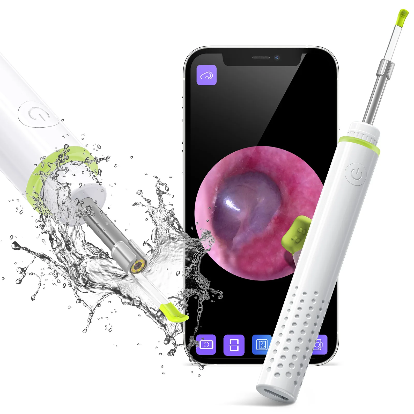 TESLONG 3.9mm WIFI Endoscope Camera Ear Cleaning Tool HD Visual Ear Spoon Earpick TYPE-C Android PC Otoscope 6 Leds