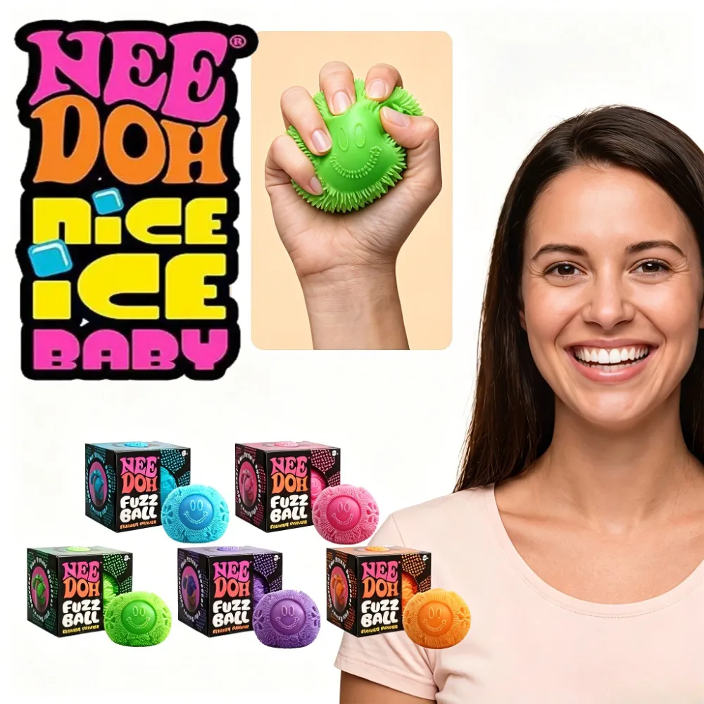 Nee Doh Round Ball Squeezy Stress Relief Toy Spiky Ball Color Egg Slow Rebound Sensory Squeezable Ball Girl's Gift Fidget Toys
